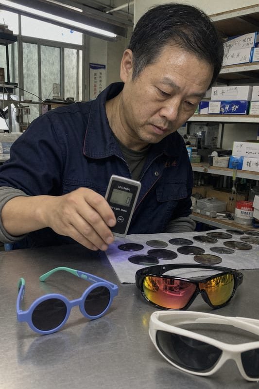 Lens technologies used in kids sunglasses to block harmful UV rays (ID#1)