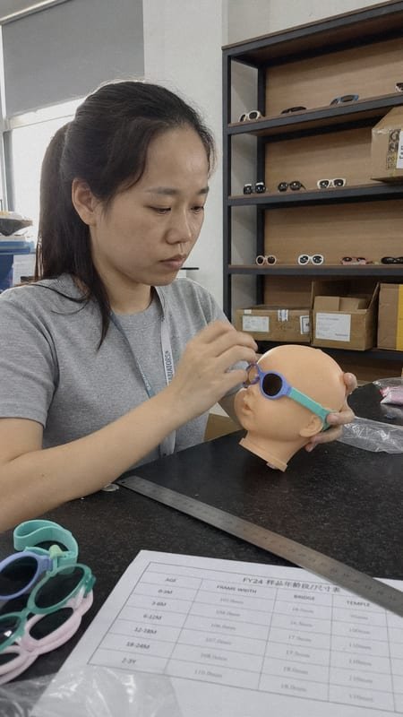 Infant sunglasses with elastic straps versus children's sunglasses with wider fit and temple arms (ID#2)