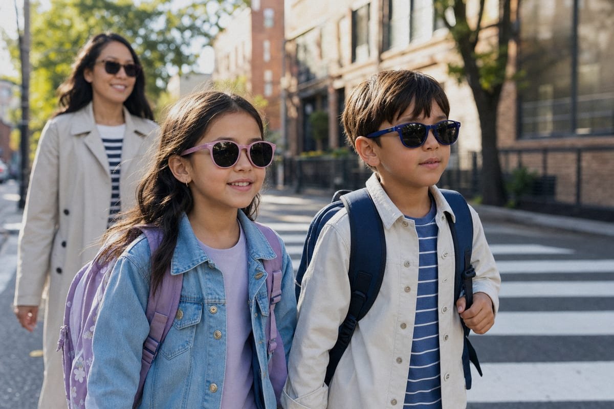 Haltbare Rahmenmaterialien Durable TR90 and TPEE materials ensuring kids sunglasses withstand daily wear (ID#5)