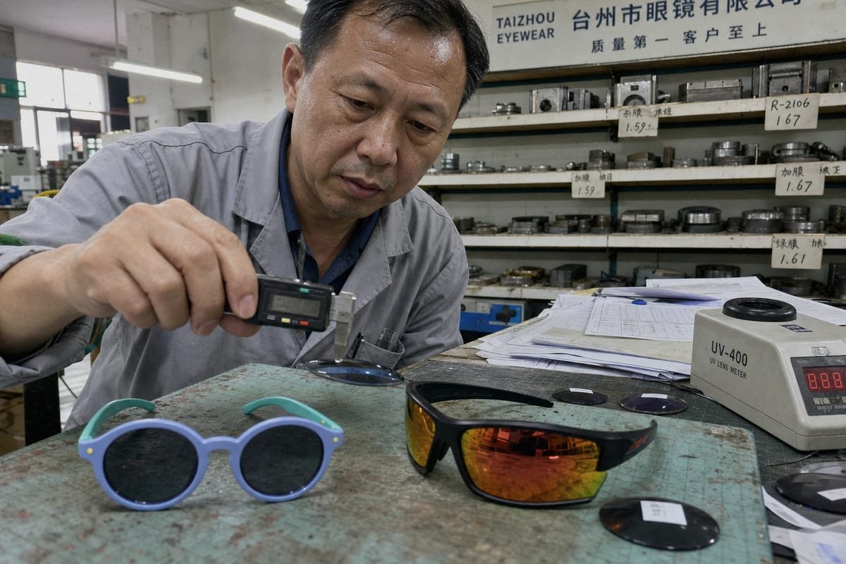 Lens thickness impact on protective performance of kids' sunglasses (ID#1)