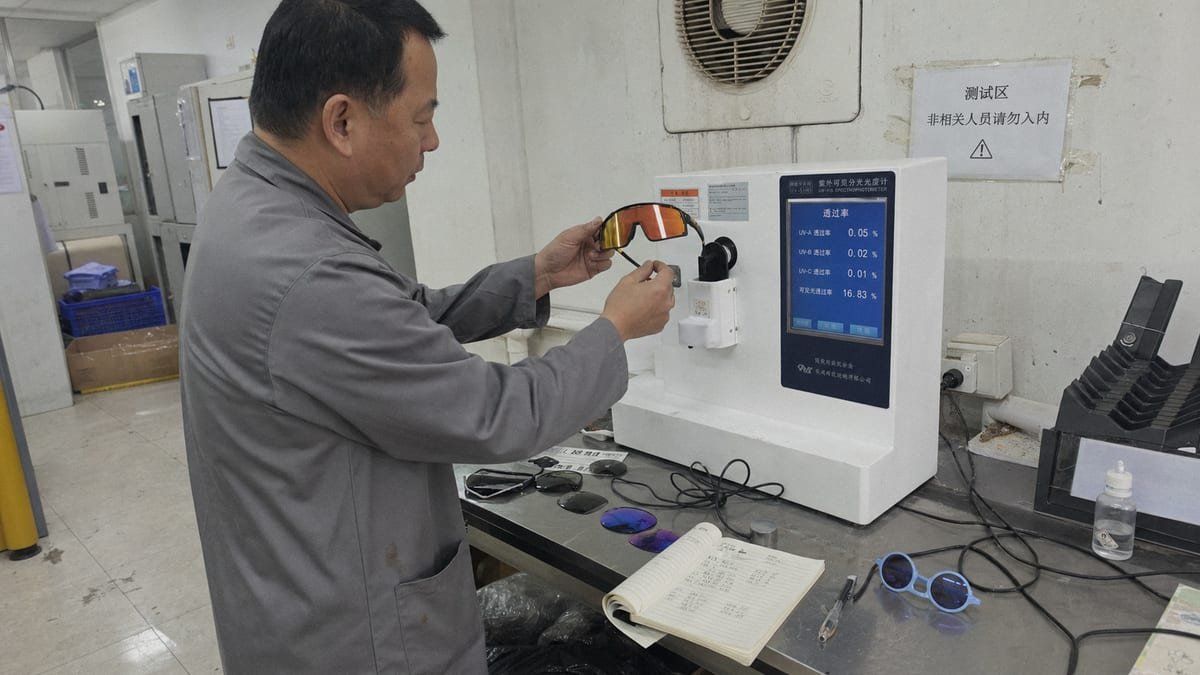 UV400 Lens Safety Tests UV400 protection and lens safety testing requirements for kids' sunglasses manufacturers (ID#3)