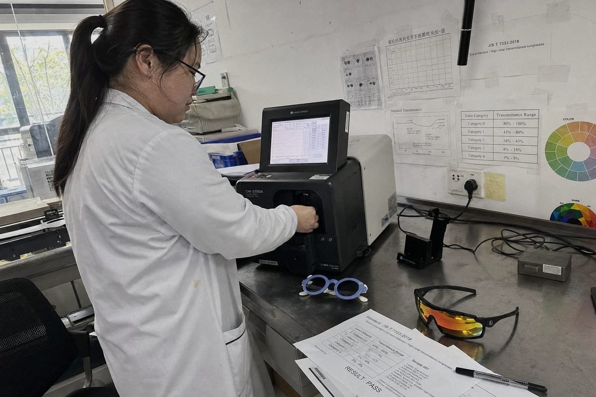 UV400 Verification Testing Laboratory verification process for UV400 protection in Japanese eyewear market (ID#3)