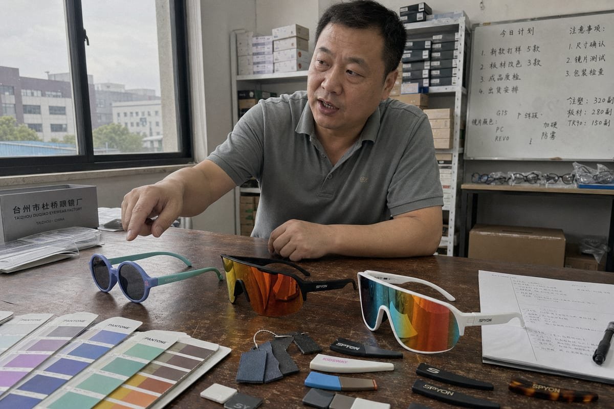 Customizable appearance details available for kids sunglasses buyers (ID#1)