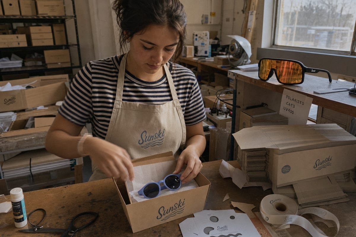 Proceso de desarrollo de siete etapas para lanzar una línea de productos de gafas de sol personalizadas para niños (ID#5)