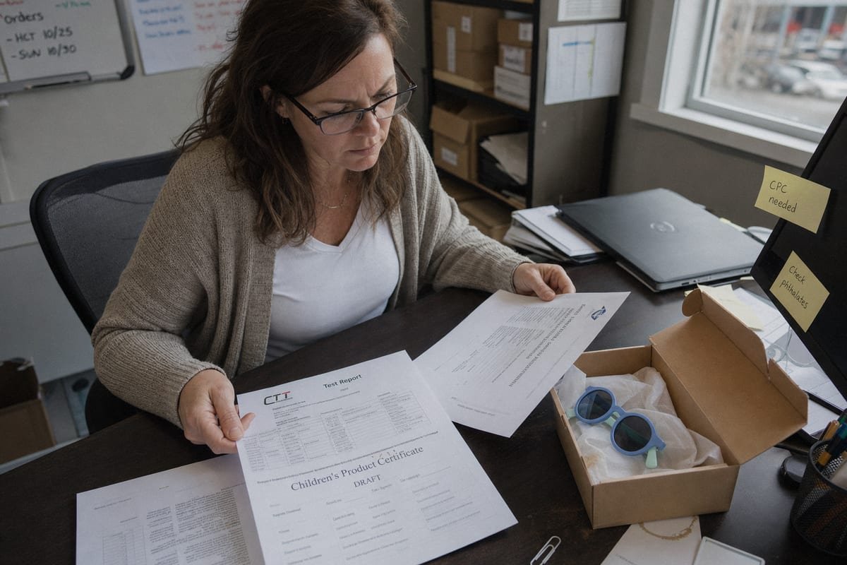 Eyewear Import Certifications Certifications and lab reports required to import children's eyewear into the US and EU (ID#3)