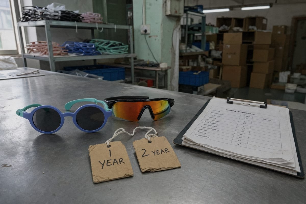 Standard warranty period overview for kids' sunglasses explained (ID#1)
