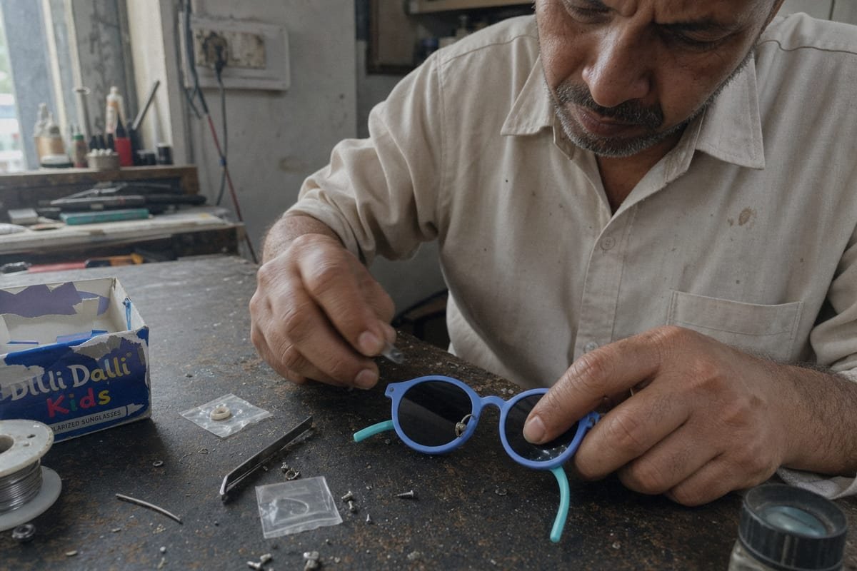 Guide to fixing deformed or broken kids' sunglasses nose pads (ID#1)