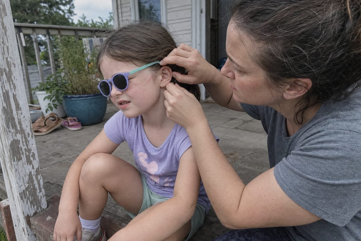 Kids Sunglasses Materials TR90 and TPEE materials used to prevent pressure points on kids sunglasses (ID#2)