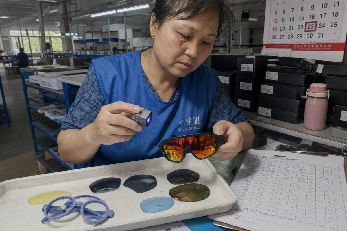 Custom UV400 polarized replacement lenses manufactured for kids' sunglasses collections by OEM factories (ID#5)