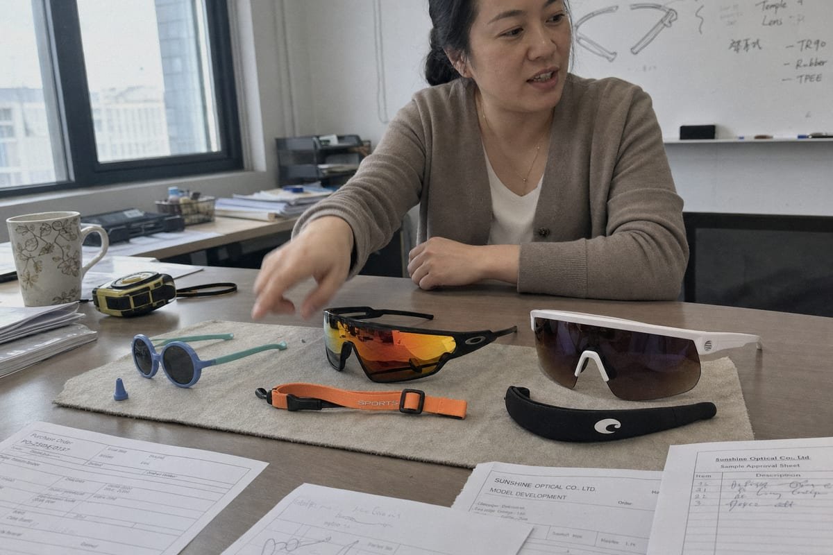 Matching Straps to Frames Matching strap and chain styles to different kids' sunglasses frame shapes (ID#3)
