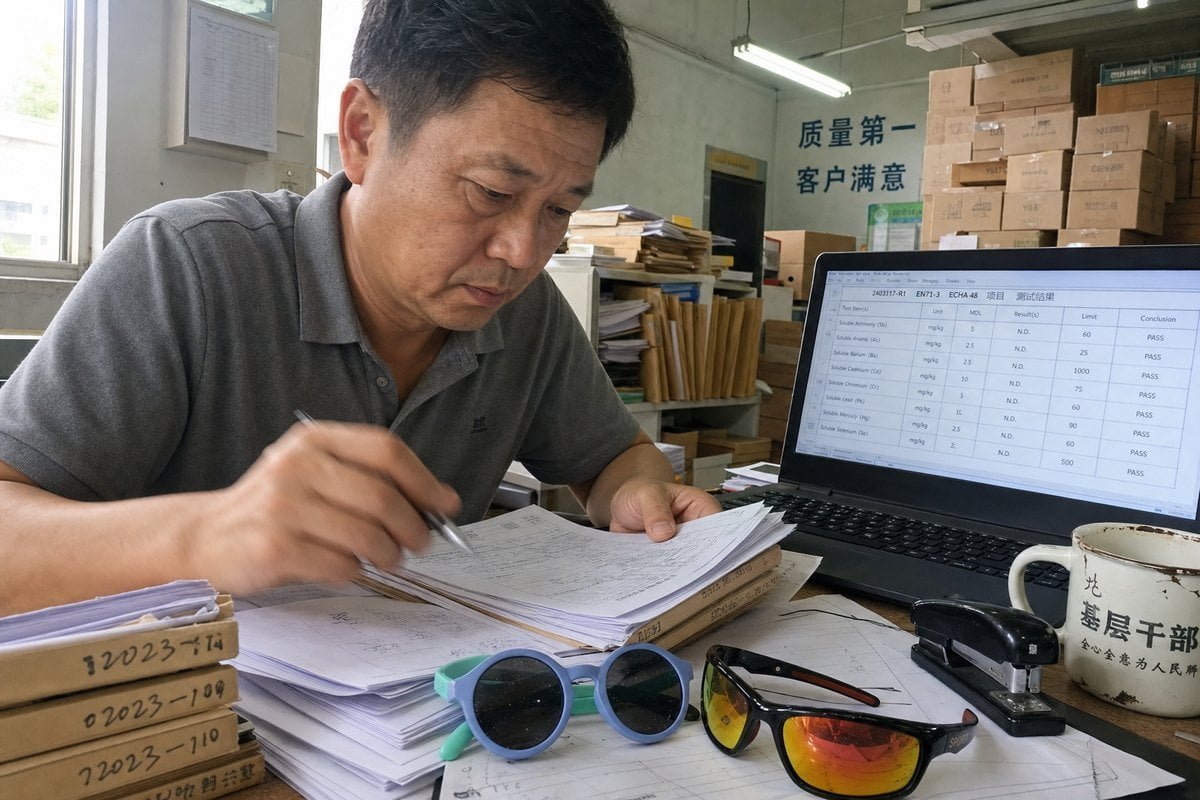 EU and US environmental regulations for kids sunglasses export compliance (ID#1)