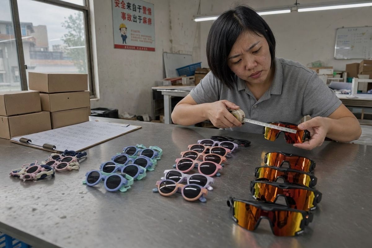 Guide to choosing kids' sunglasses by age range and size ratio (ID#1)