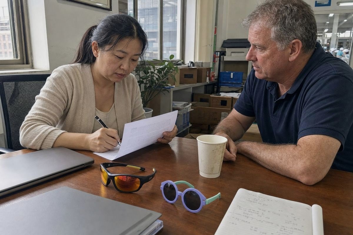 Third-party pre-shipment inspection verification by SGS or Intertek for sunglasses batches (ID#2)