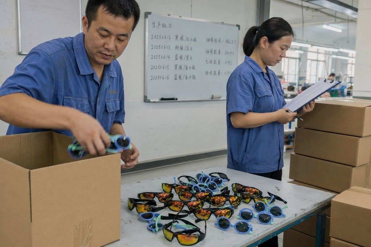 On-site factory audit checking safety, production, and quality management standards (ID#4)