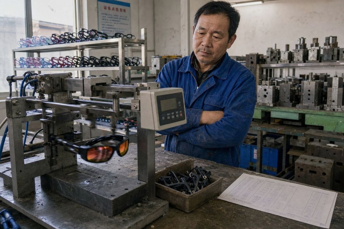 Hinge Fatigue Resistance TR90 and TPEE hinge materials resisting folding stress and fatigue over time (ID#2)