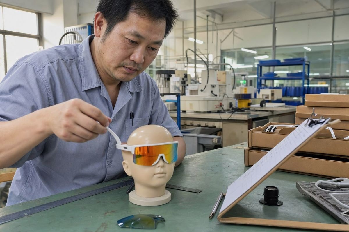Checklist for approving kids' sunglasses confirmation sample before mass production (ID#2)