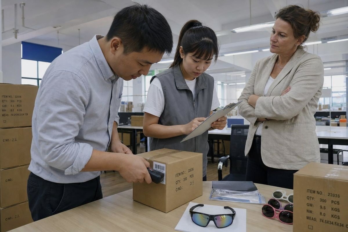 Import Labeling Compliance Ensuring supplier compliance with country-specific import labeling regulations for eyewear (ID#5)