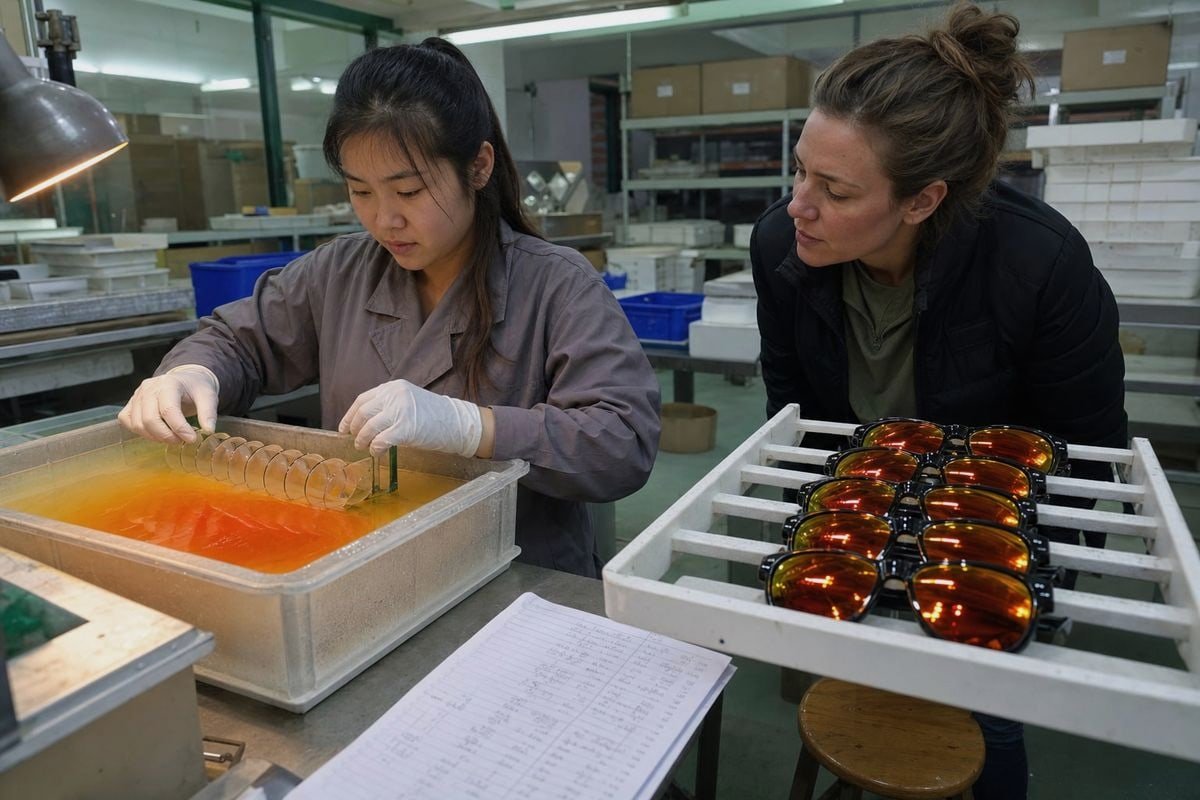 Sampling and quality control checks before placing a bulk kids' sunglasses order (ID#5)