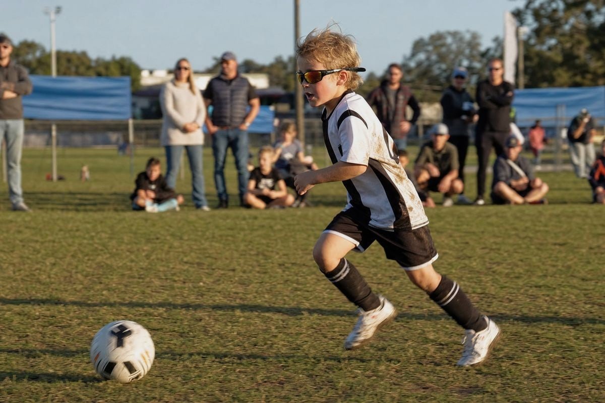 Polycarbonate UV400 lenses tested to ASTM F803 for kids sports sunglasses protection (ID#4)