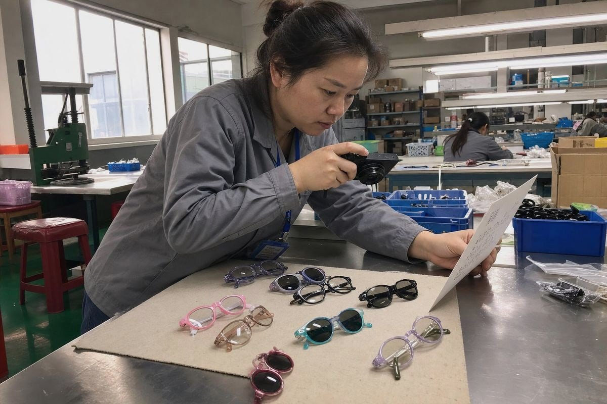 Guide to requesting mid-production inspection photos and videos from kids sunglasses suppliers (ID#1)