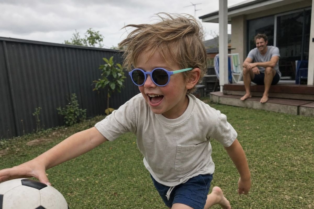 Kids resisting sunglasses highlights need for better design solutions (ID#1)