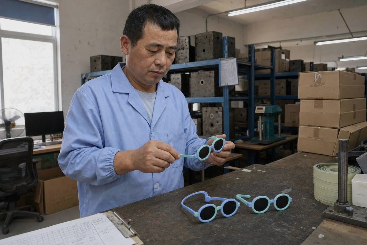 Comparing ear-hook and straight temples for slip resistance on kids sunglasses (ID#1)