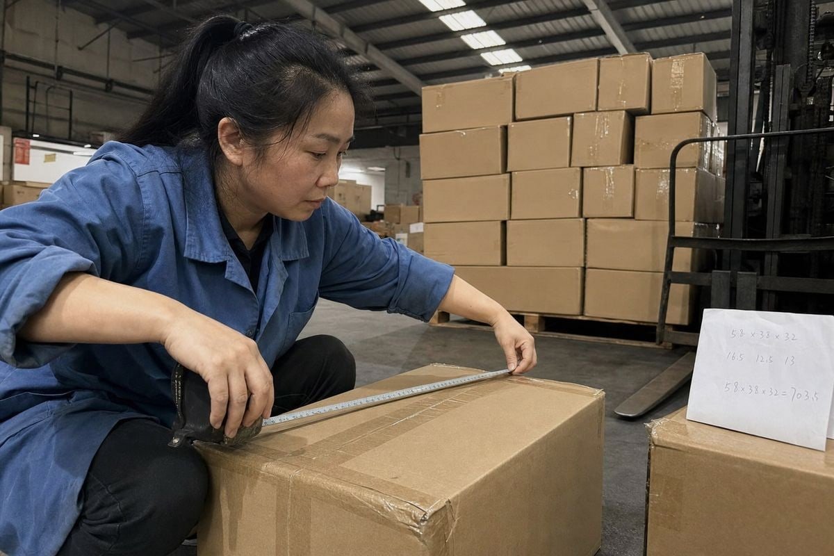 Calculating volumetric weight formula for a kids' sunglasses carton shipment from China (ID#2)