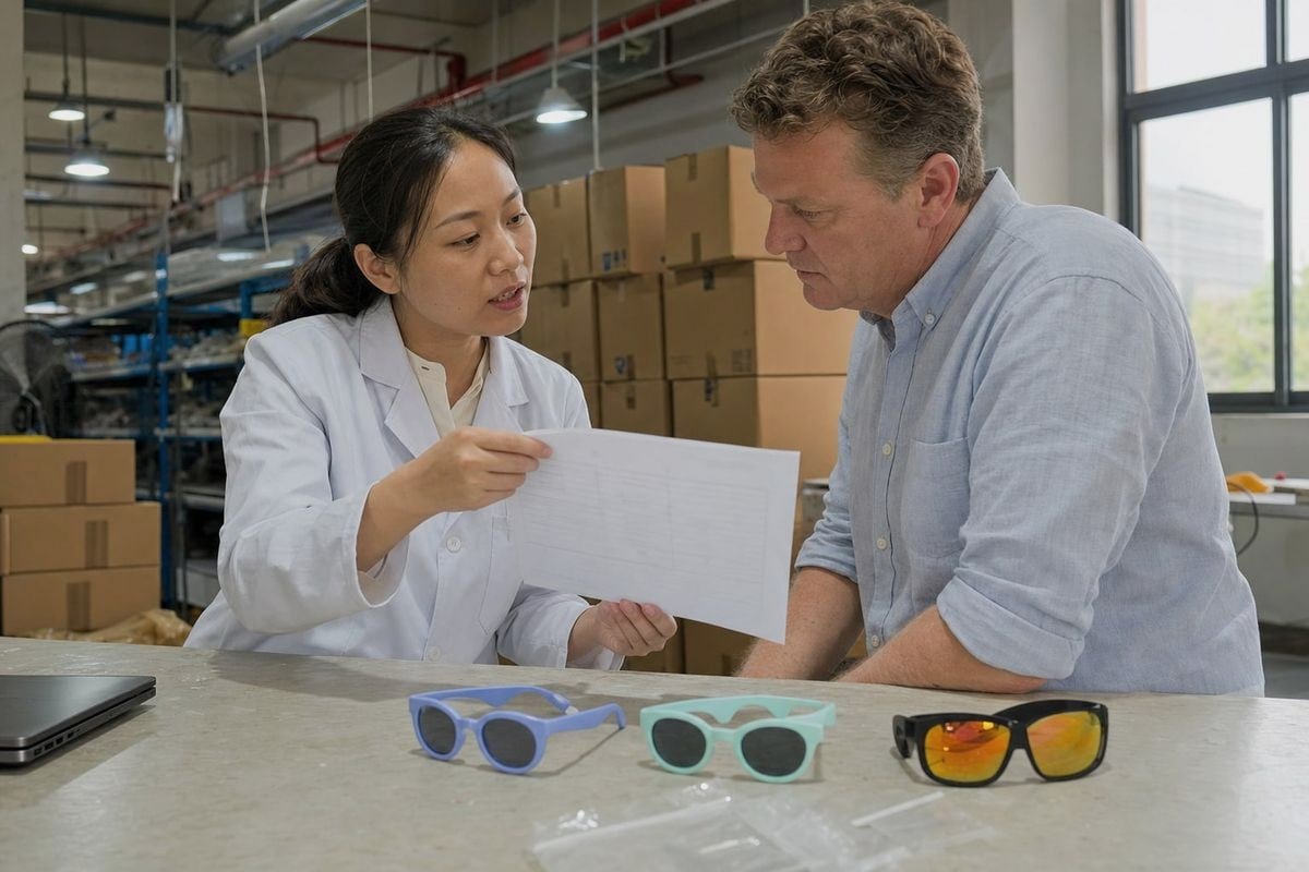 Safety Certification Requirements Required certifications like CPSIA, EN 71-3, and UV400 for painted sunglasses frames (ID#5)