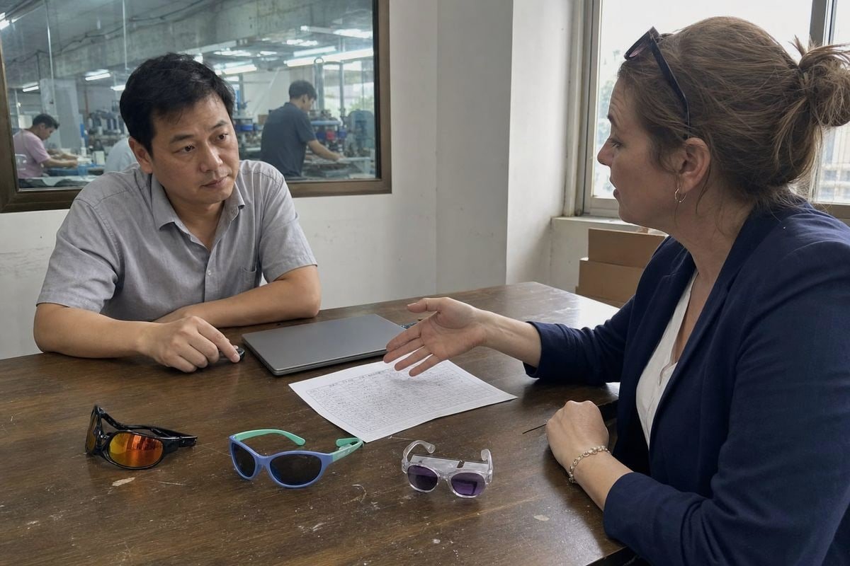 Negotiating reorder terms with suppliers to shorten kids sunglasses lead times (ID#1)