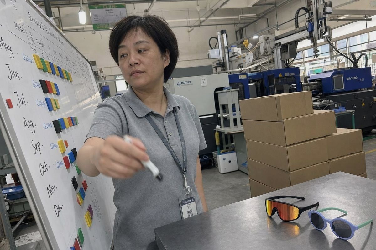 Sharing sales forecasts with suppliers to reserve kids' sunglasses production capacity (ID#1)