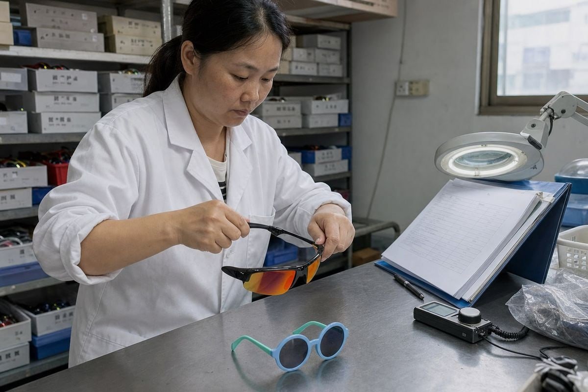 Evaluating backup manufacturer quality and safety standards for children's eyewear compliance (ID#3)