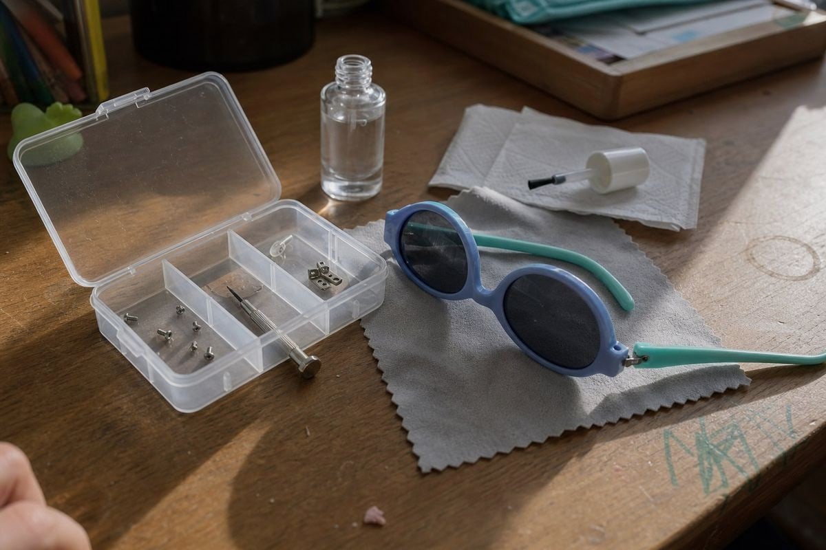 Reasons kids' sunglasses keep loosening even after home repairs (ID#4)