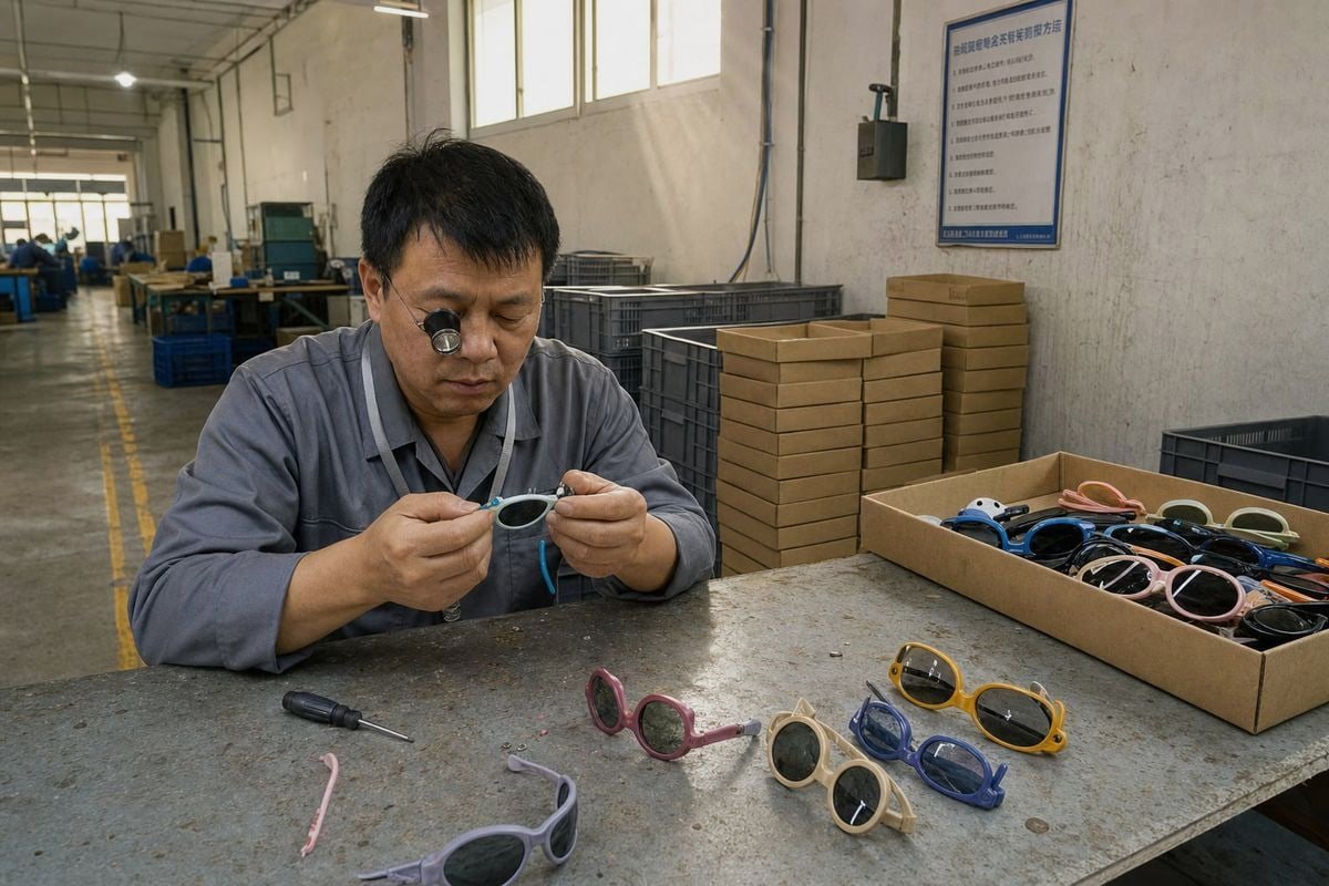 Causes of Lens Loss Loose hinge screws and worn lens grooves causing kids' sunglasses lenses to fall out (ID#2)