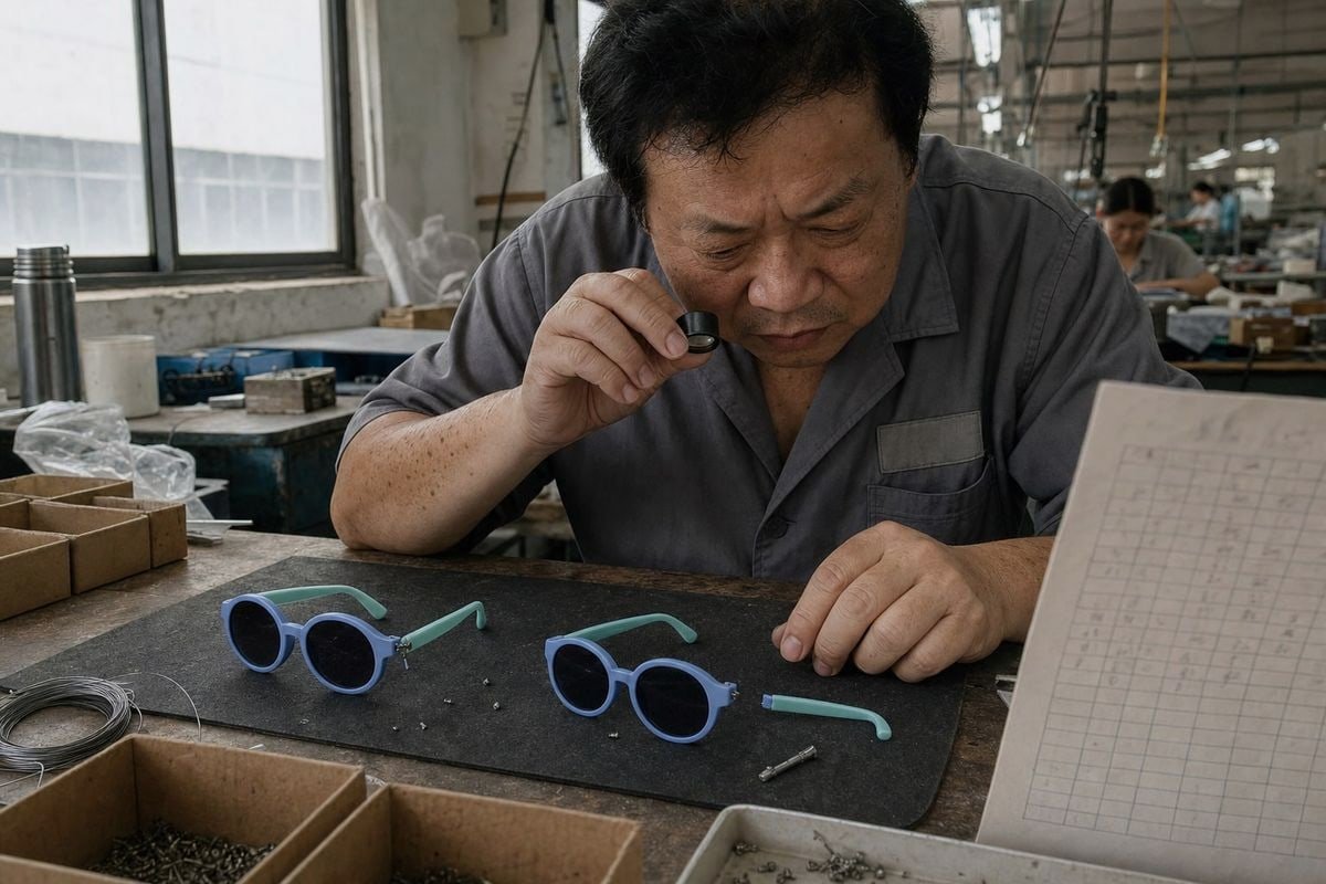 Repairing or replacing broken temples on kids' sunglasses frames (ID#1)