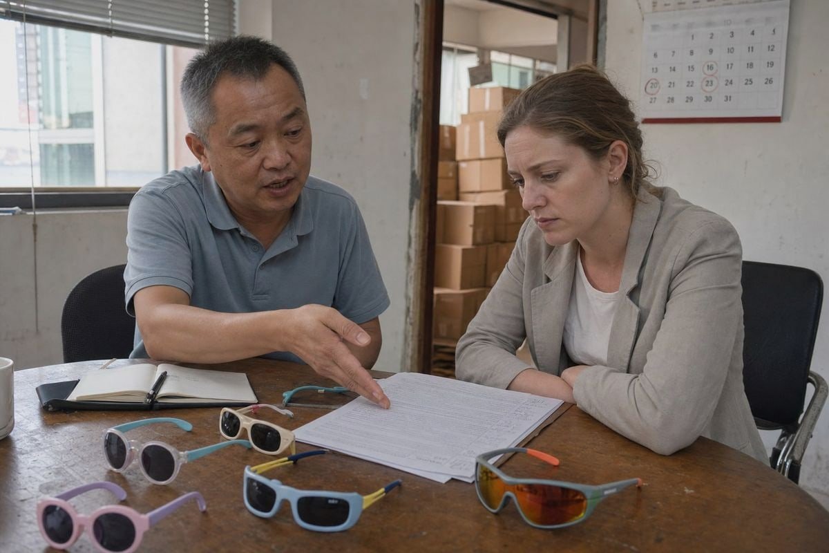 Guide to passing OTIF penalty risk to Chinese kids sunglasses suppliers (ID#1)