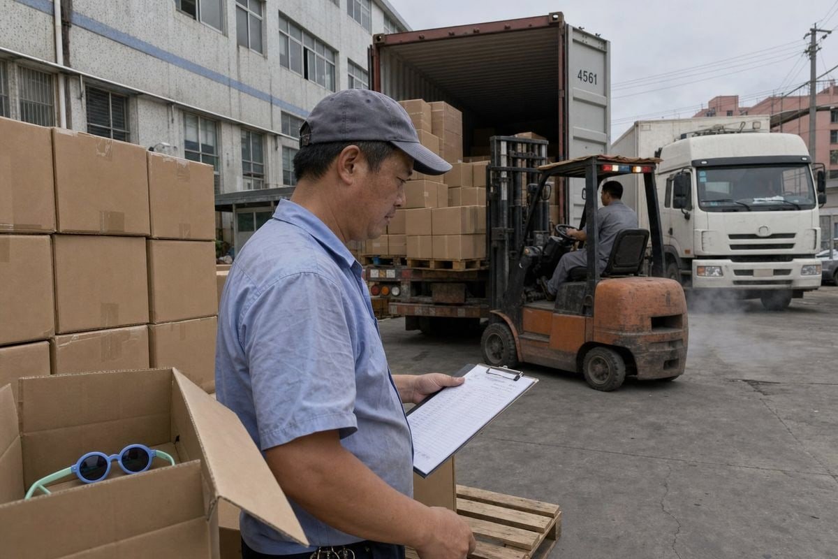 Coordinating receiving appointments, ASN, and container arrival for kids sunglasses shipments (ID#1)