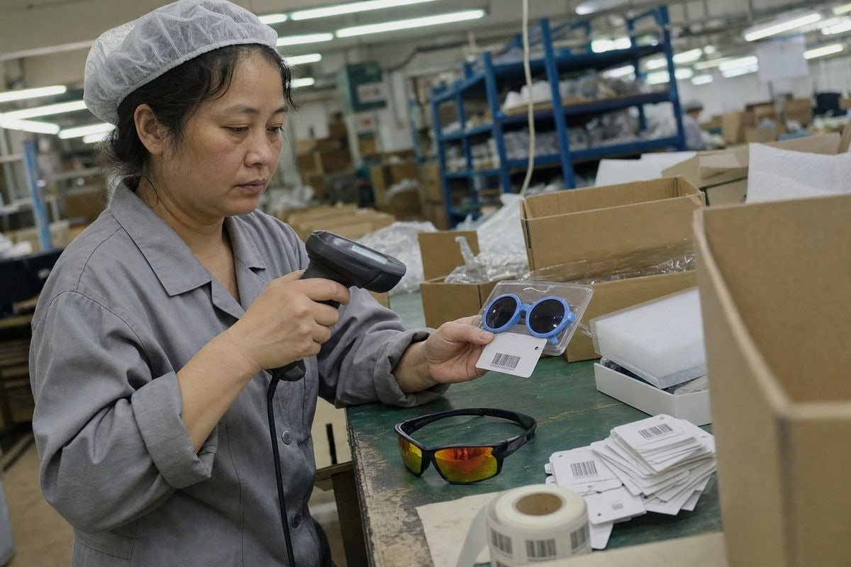 Ensuring factory-printed GS1/UPC barcodes scan correctly on kids' sunglasses (ID#1)