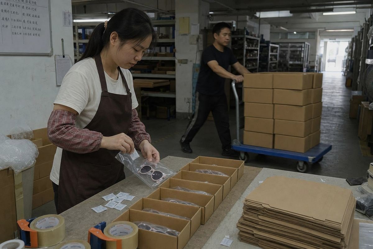 Proper packaging and warehouse practices for shipping kids sunglasses to retailers (ID#5)