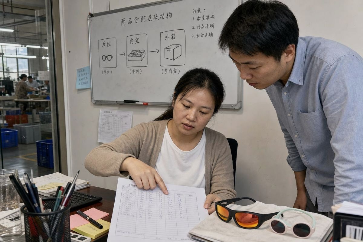 Store-Level Pre-Sorting Requirements Allocation sheet mapping SKU, color, and quantity to each store code clearly (ID#2)