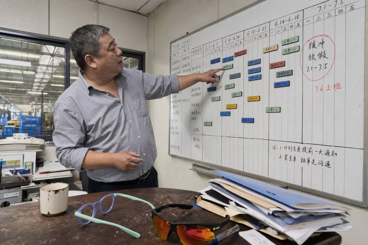 Production Scheduling Strategy Setting rolling production schedules with manufacturers to prevent inventory stockouts (ID#3)