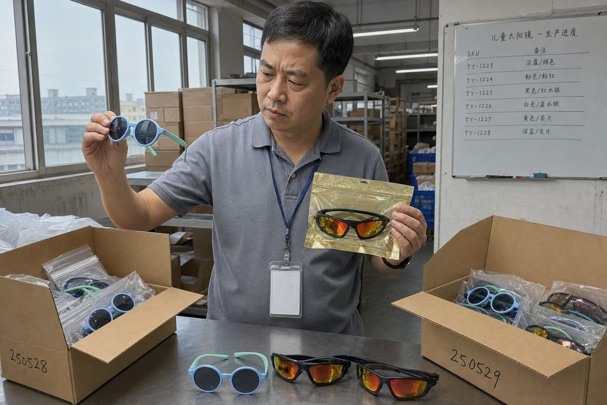 Guide to splitting large kids sunglasses orders across Chinese factories consistently (ID#1)