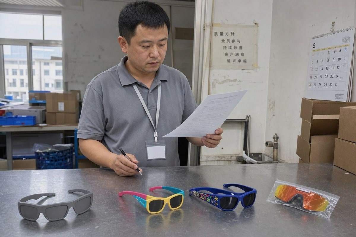 Licensor sample approval process for cartoon character kids sunglasses guide (ID#1)