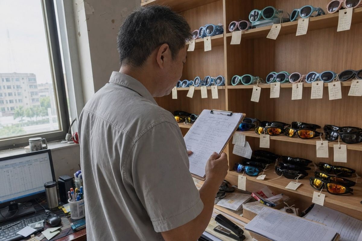 Guide to building a factory list and sample library for kids' sunglasses sourcing (ID#1)
