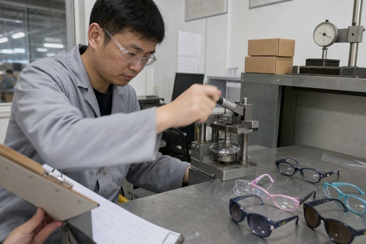 Lens Safety Standards Verifying demo lens material safety standards like polycarbonate, CR-39, CPSIA, and REACH compliance (ID#3)
