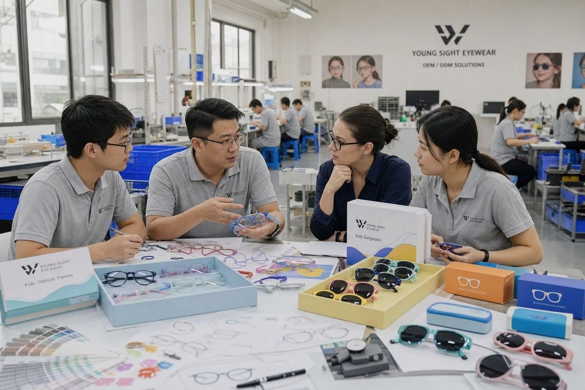 Choosing Dual-Category Manufacturer Verified manufacturer with separate design capability for sunwear and optical (ID#4)