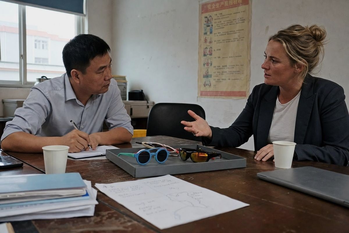 Negotiating exclusive regional distribution rights for kids sunglasses from China (ID#1)