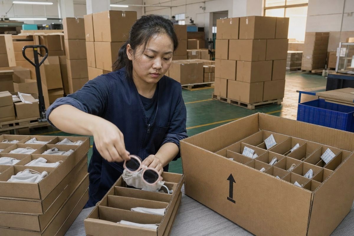 Layered protective packaging with pouches, inserts, and corrugated cartons for shipping safety (ID#3)