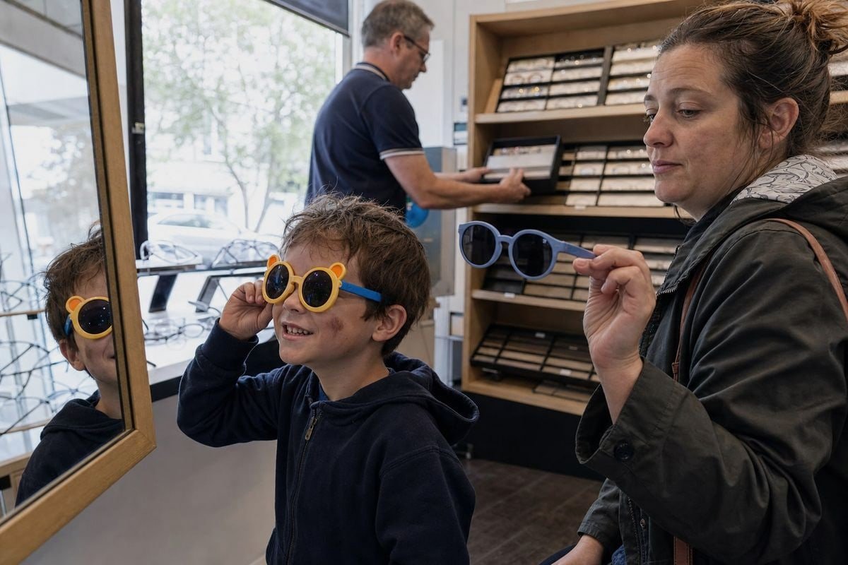 Quality unbranded kids' frames with TPEE material, mirrored lenses, and UV400 protection (ID#4)