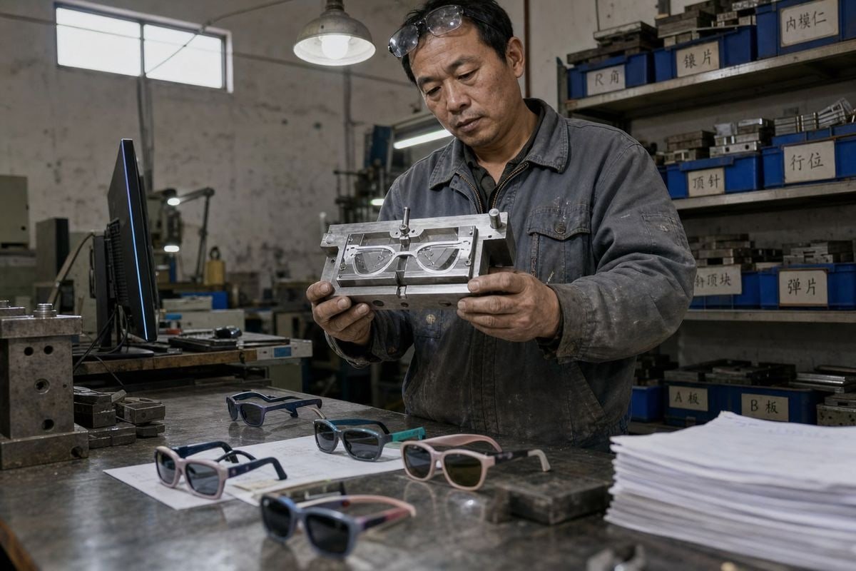 Verifying factory capability for custom kids' sunglasses mold development and testing (ID#3)