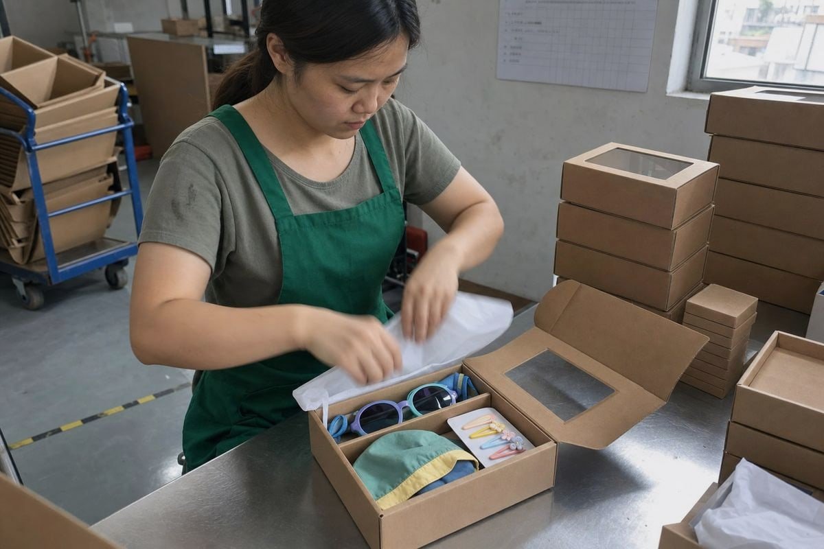 Retail-ready gift box packaging for kids' eyewear and accessory bundles (ID#3)